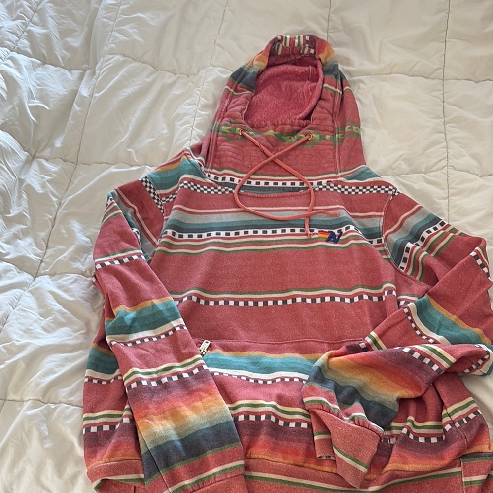 Aviator Nation Multicolor Striped Hoodie